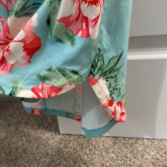 Tickled Teal floral midi skirt - Picture 4 of 8